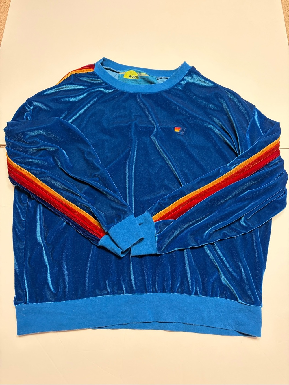 Size M Aviator Nation Velvet Sweatshirt Crewneck
